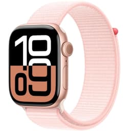 Apple Watch Series 10 (2024) GPS 46 mm - Aluminium Or rose - Boucle sport Mauve