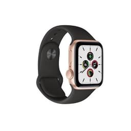 Apple Watch Series SE 1 (2020) GPS 44 mm - Aluminium Or - Bracelet sport Noir