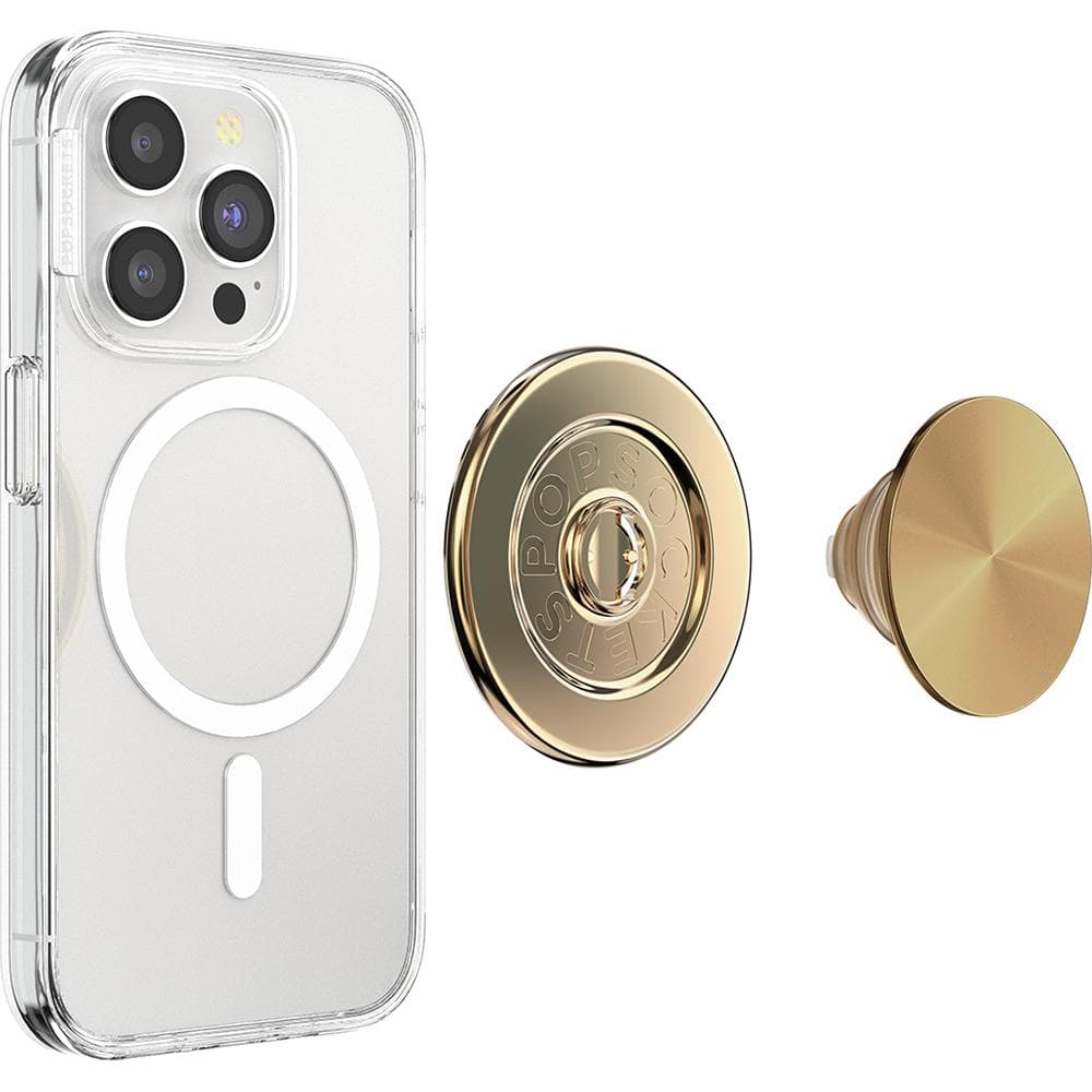 Stabilisateur Popsockets Support PopGrip Aluminium Magnétique Stand et Selfie Radial Gold