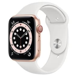 Apple Watch (Series 4) 2018 GPS 44 mm - Aluminium Or - Bracelet sport Blanc