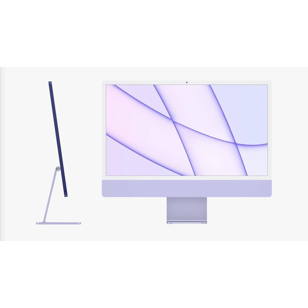 iMac 24" (2021) Apple M1 avec CPU 8 cœurs GPU 8 cœurs - 512 Go SSD - 8 GB AZERTY - Français Verre standard