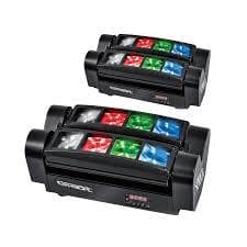 Éclairage Pack Jeux de lumières Mini Double SPIDER BARLED RGBW 8x3W DMX GHOST MICROSPID QUAD