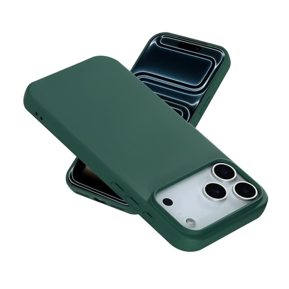 Coque iPhone 17 Pro Max et 2 écrans de protection - Silicone - Vert
