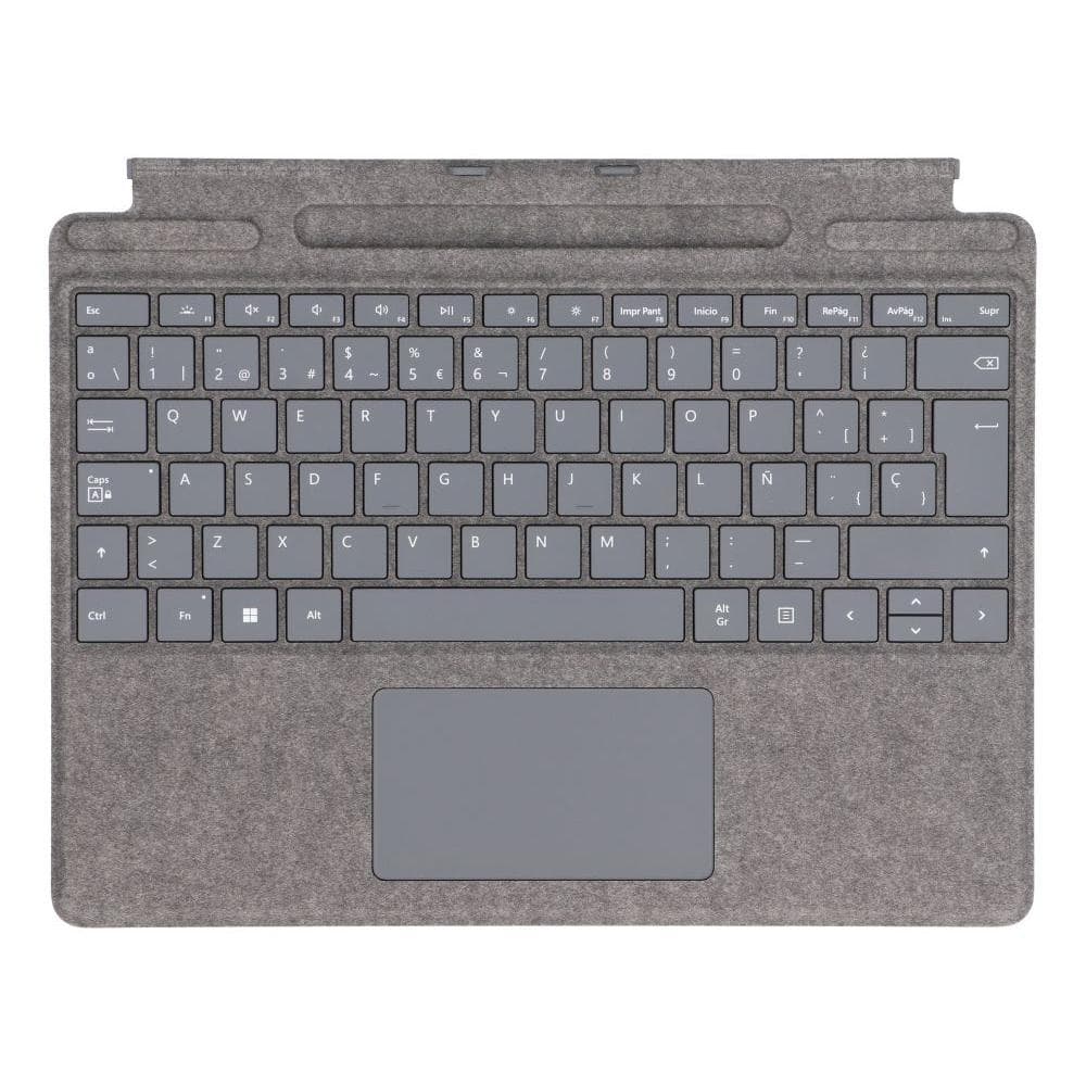 Clavier Microsoft QWERTY Espagnol Sans-fil rétroéclairé Surface Pro X / 8 / 9 Signature Keyboard + Slim Pen
