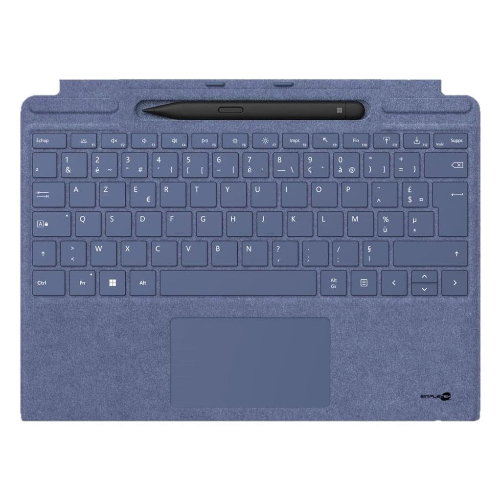 Clavier Microsoft AZERTY Français Sans-fil rétroéclairé Surface Pro X / 8 / 9 Signature Keyboard - Slim Pen 2 included