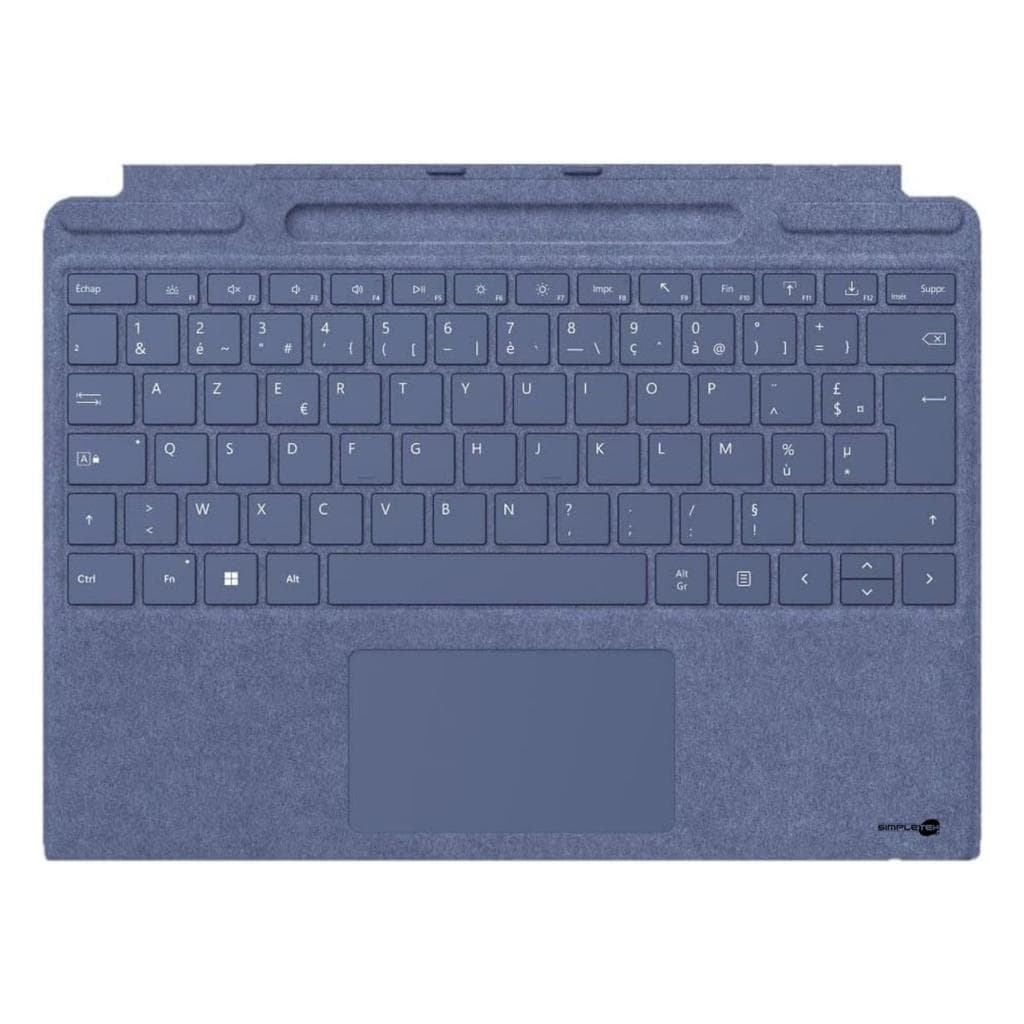 Clavier Microsoft AZERTY Français Sans-fil rétroéclairé Surface Pro X / 8 / 9 Signature Keyboard - Slim Pen 2 included