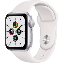 Apple Watch Series SE 2 (2022) GPS + Cellular 40 mm - Aluminium Argent - Bracelet sport Blanc