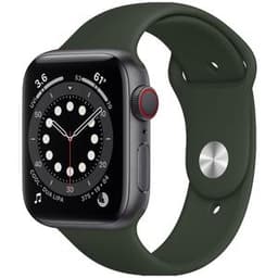 Apple Watch (Series 6) 2020 GPS + Cellular 40 mm - Aluminium Gris sidéral - Bracelet sport Vert