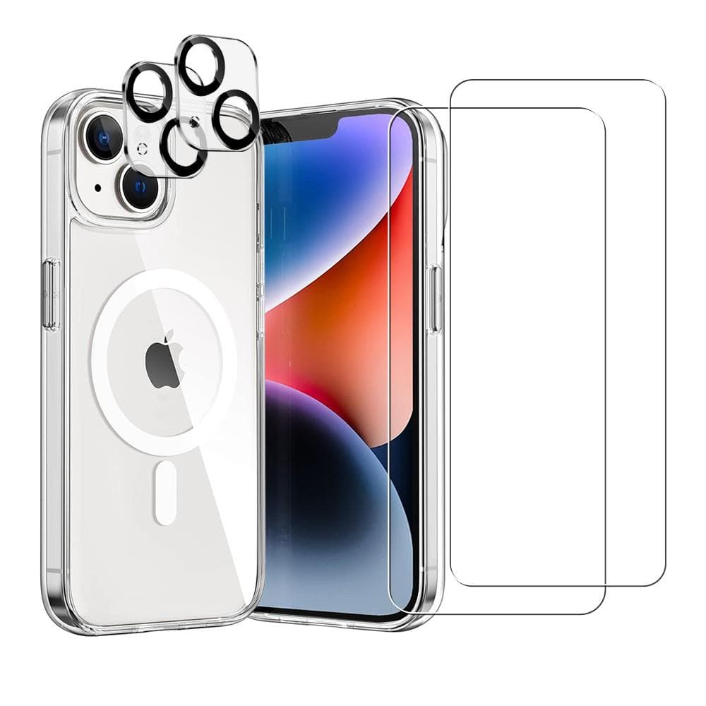 Coque iPhone 14 Plus et 2 écrans de protection - TPU - Transparent