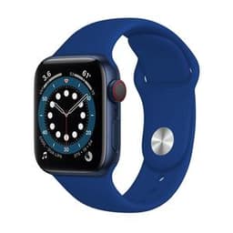 Apple Watch (Series 6) 2020 GPS + Cellular 44 mm - Aluminium Bleu - Bracelet sport Bleu