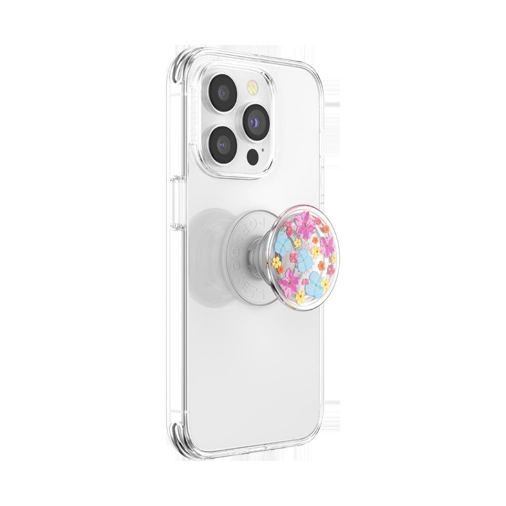 Stabilisateur Support PopGrip Translucide Adhésif Stand et Selfie Delicate Floral Popsockets