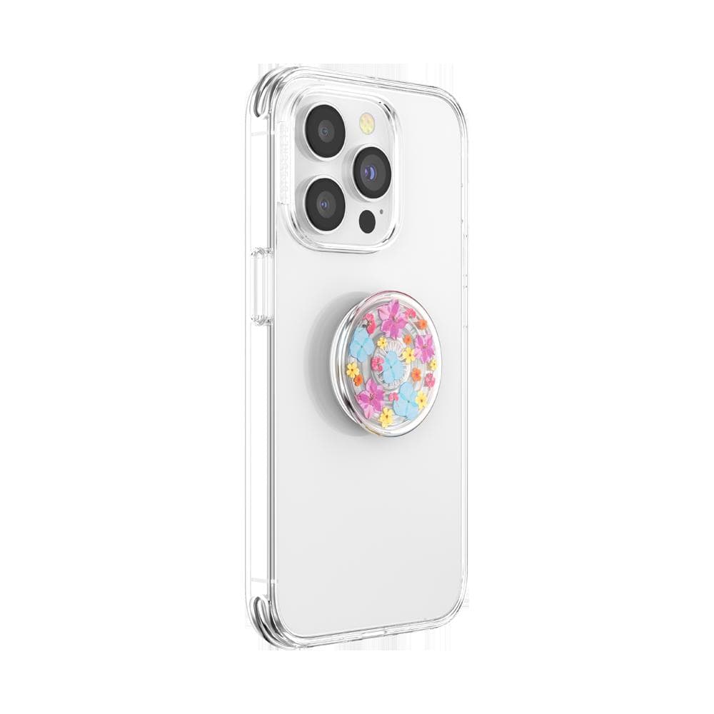 Stabilisateur Support PopGrip Translucide Adhésif Stand et Selfie Delicate Floral Popsockets
