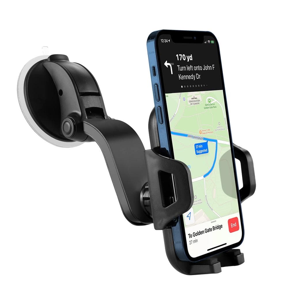 Stabilisateur Support Voiture Pare-brise / Tableau de bord Maintien berceau ajustable Noir + Garantie à vie Force Power Lite