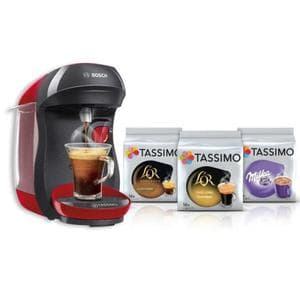 Cafetière expresso combiné Compatible Nespresso Bosch Tassimo Happy TAS1003 L - Rouge