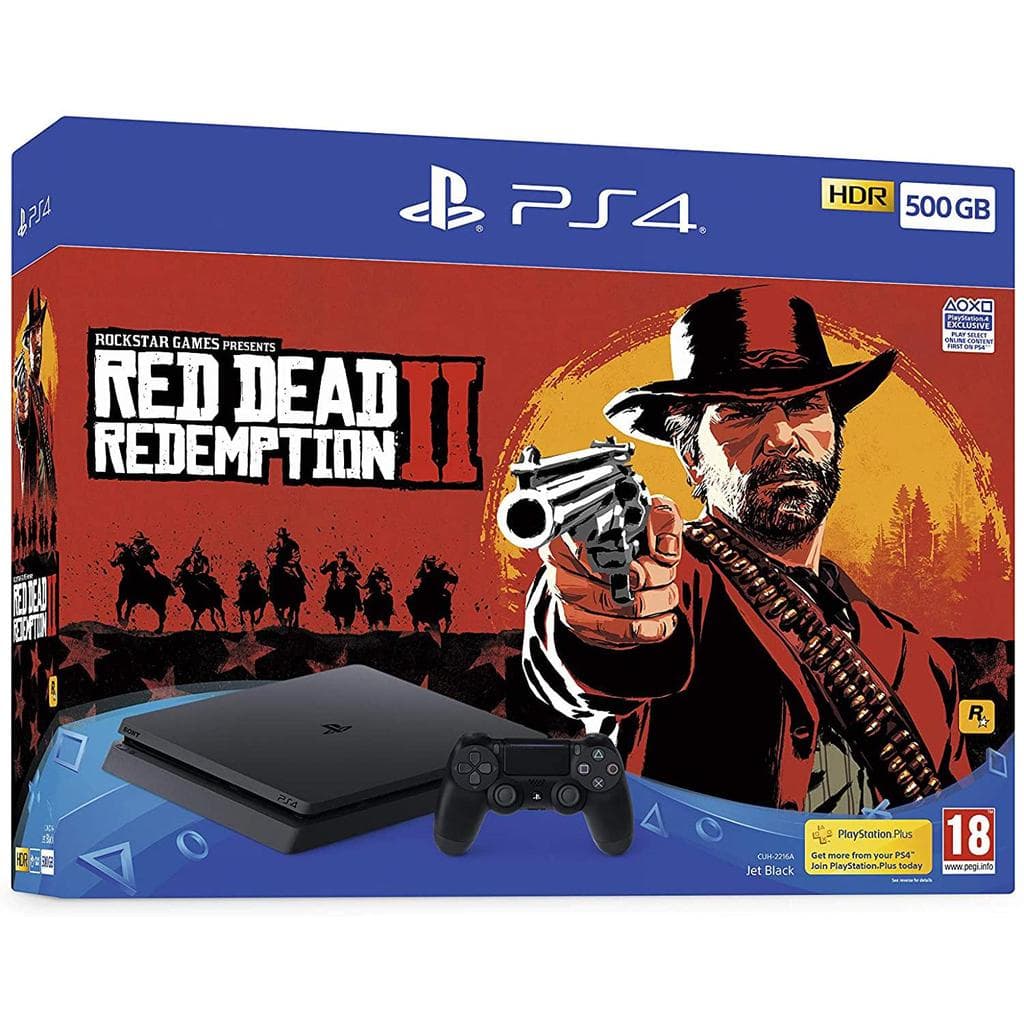 PlayStation 4 Slim 500GB - Noir + Red Dead Redemption II