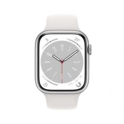 Apple Watch Series 8 (2022) GPS 45 mm - Aluminium Argent - Bracelet sport Blanc