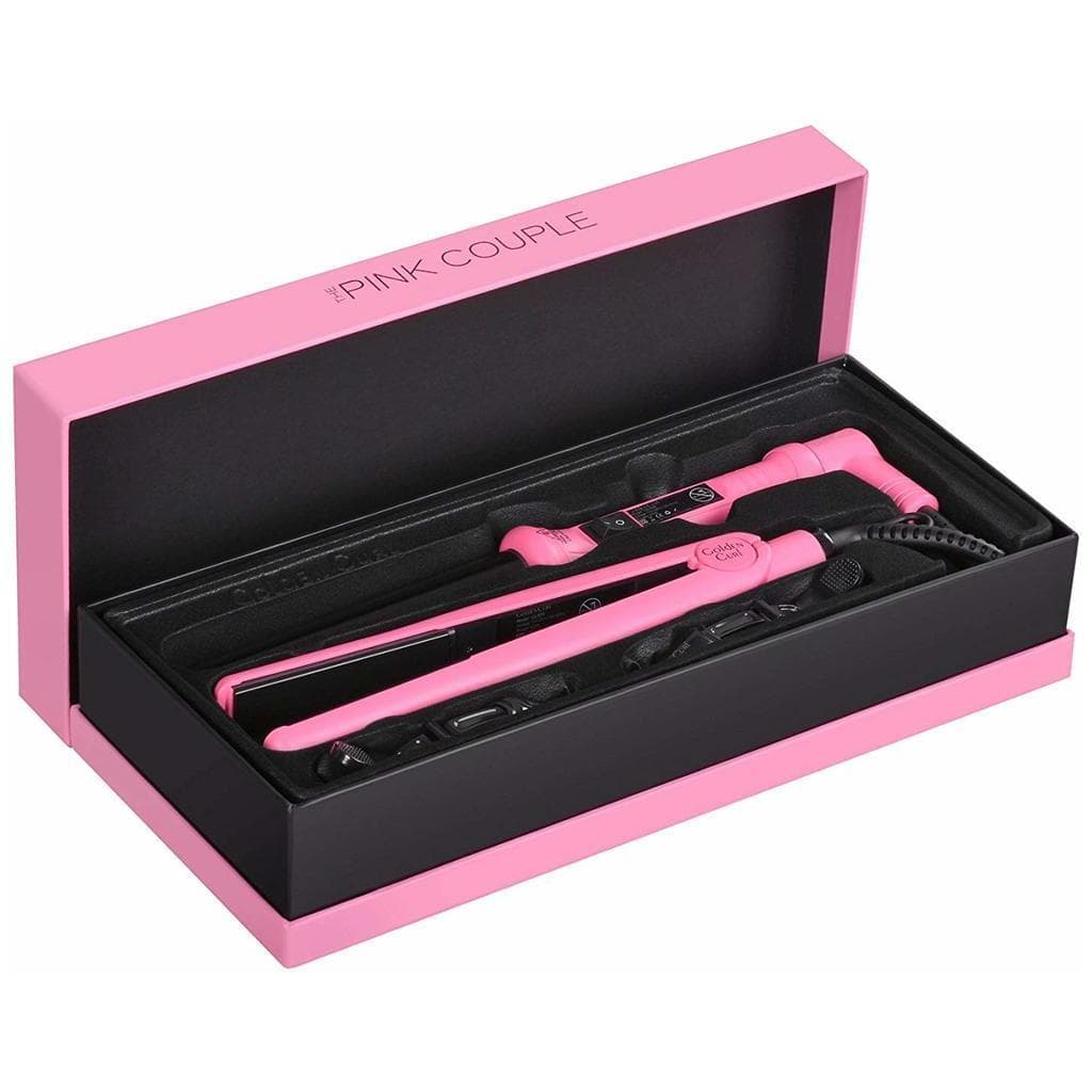 Lisseur Golden Curl The Double Gold Set Duo - Rose