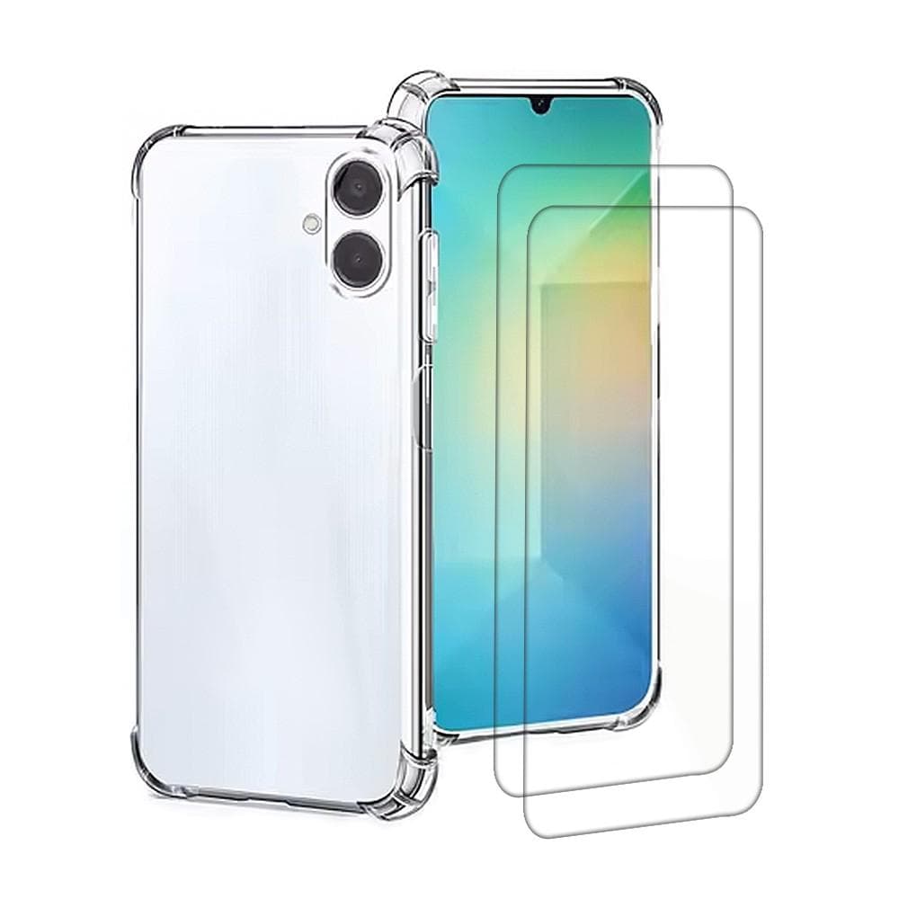 Coque Galaxy A06 et 2 écrans de protection - TPU - Transparent