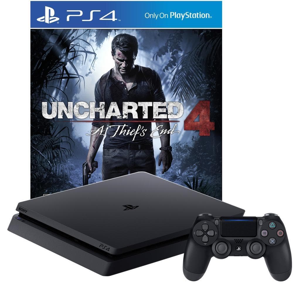 PlayStation 4 Slim 500Go - Noir + Uncharted 4