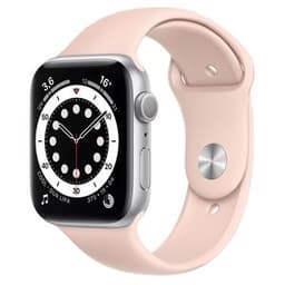 Apple Watch Series 6 (2020) GPS 44 mm - Aluminium Argent - Bracelet sport Rose