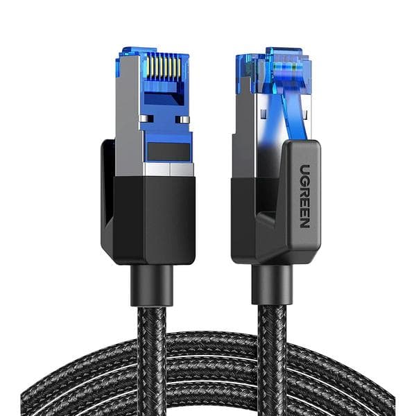 Accesoire TV Câble Tressé RJ45 Ethernet CAT8 S/FTP 10m mâle/mâle Noir + Garantie à vie Force Power Lite
