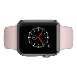 Apple Watch (Series 3) 2017 GPS + Cellular 42 mm - Aluminium Gris sidéral - Rose
