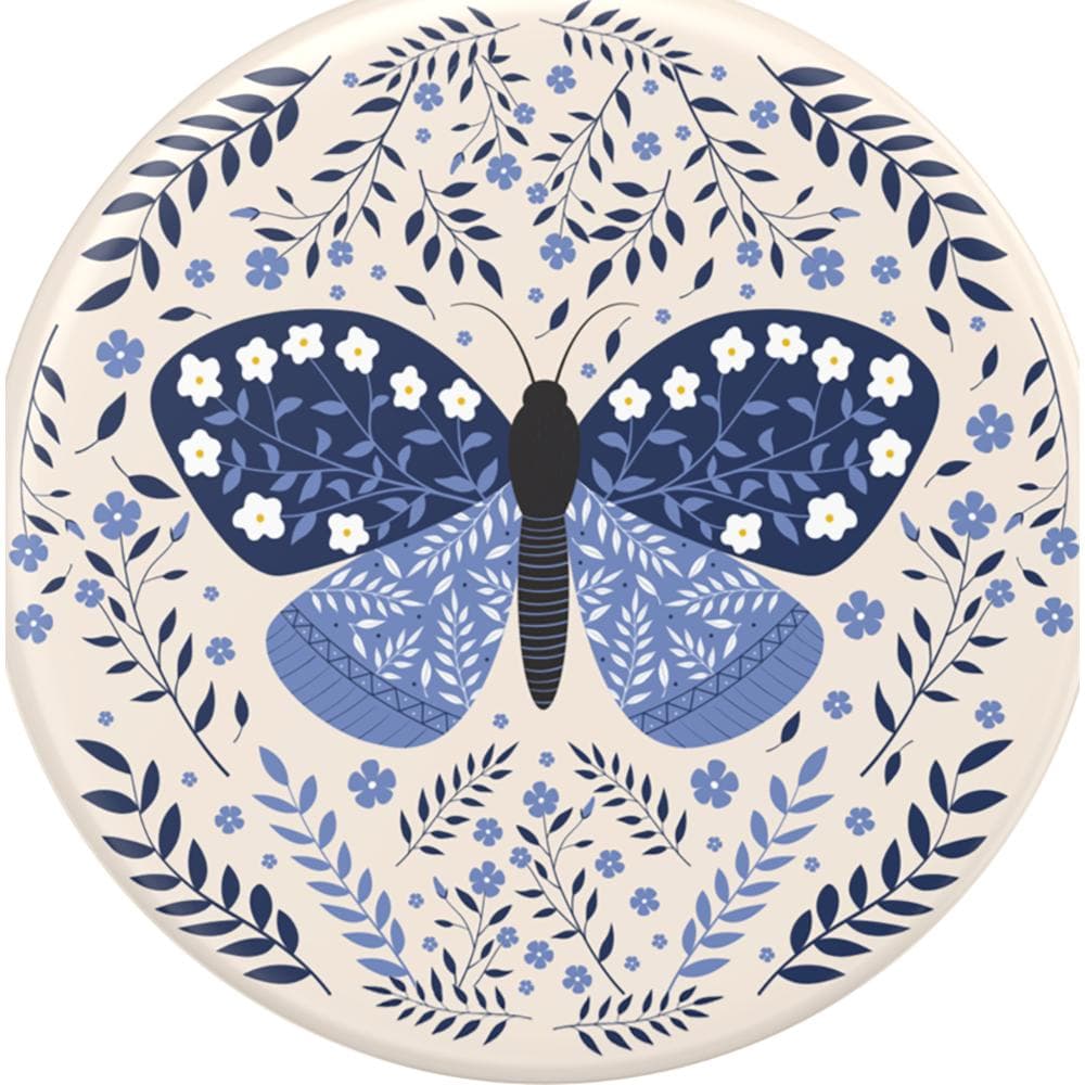 Stabilisateur Support PopGrip Adhésif Stand et Selfie Boho Butterfly Noir Popsockets