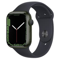 Apple Watch Series 7 (2021) GPS 45 mm - Aluminium Vert - Bracelet sport Noir