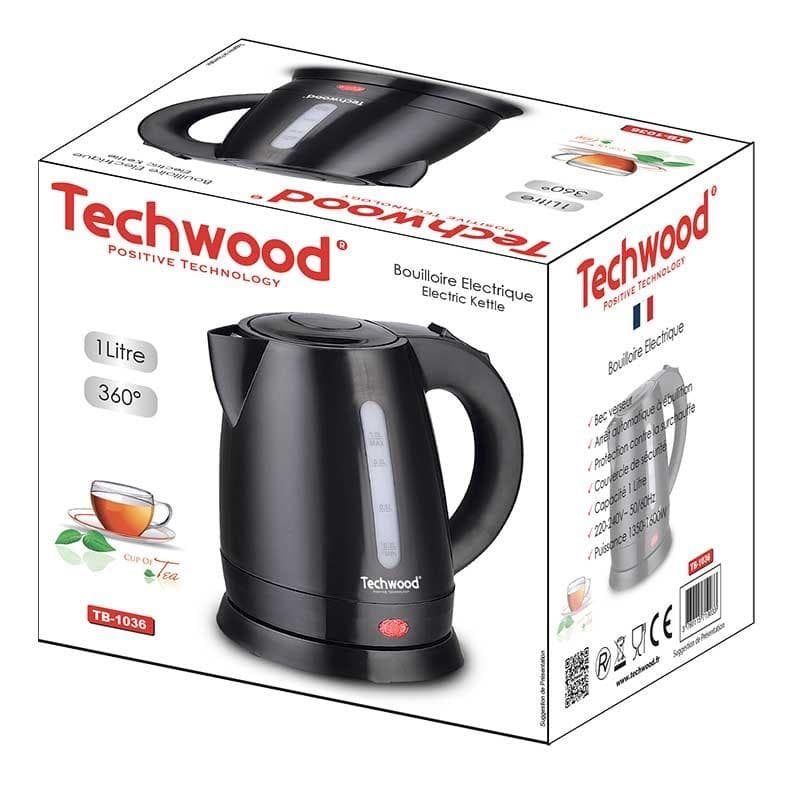 Techwood TB-1036 Noir 1,0000L - Bouilloire électrique