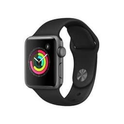 Apple Watch (Series 3) 2017 GPS 38 mm - Aluminium Noir - Bracelet Boucle unique Noir