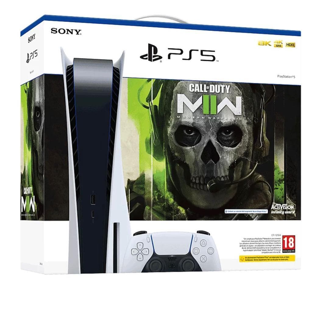 PlayStation 5 825GB - Blanc + Modern Warfare II