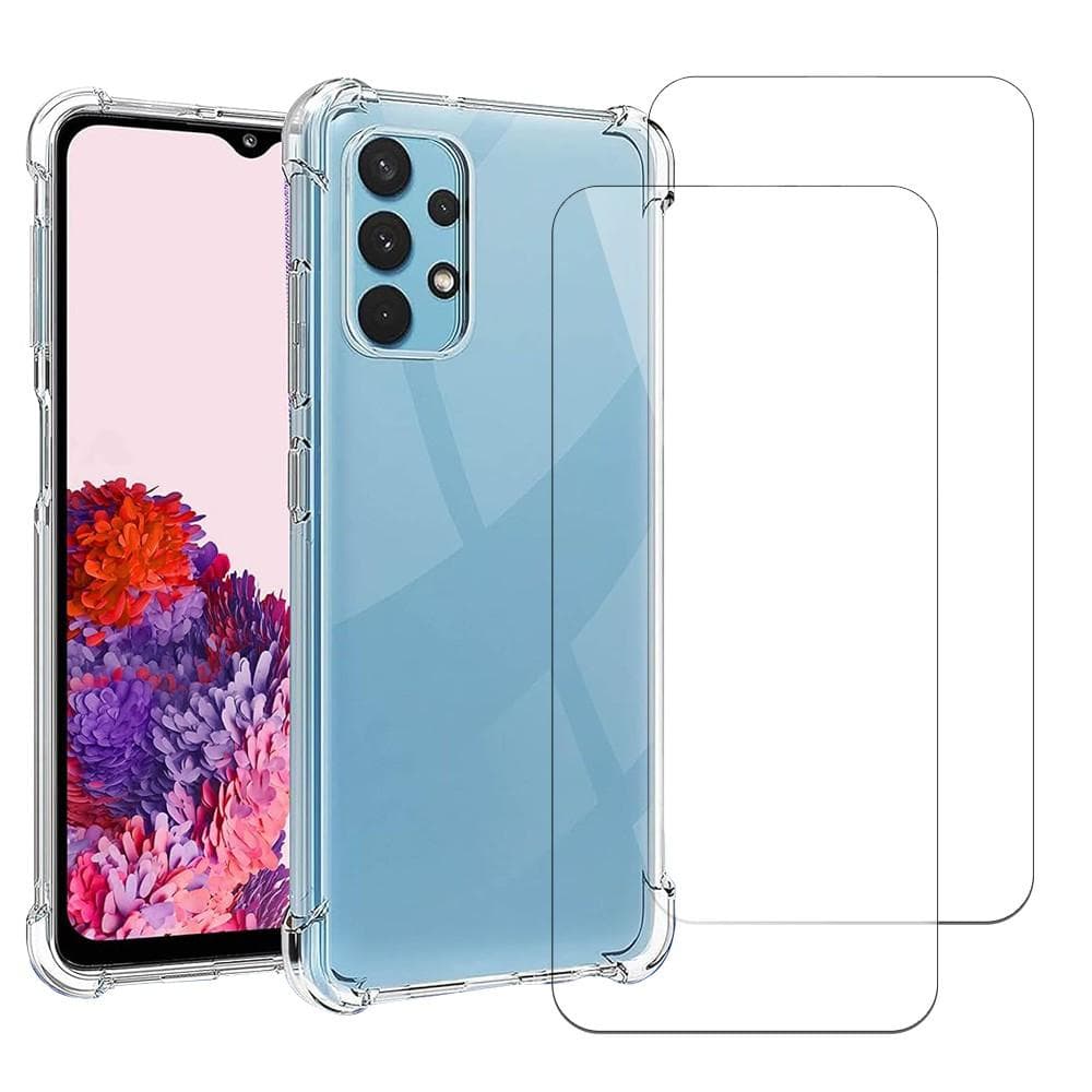 Coque Galaxy A53 5G et 2 écrans de protection - TPU - Transparent
