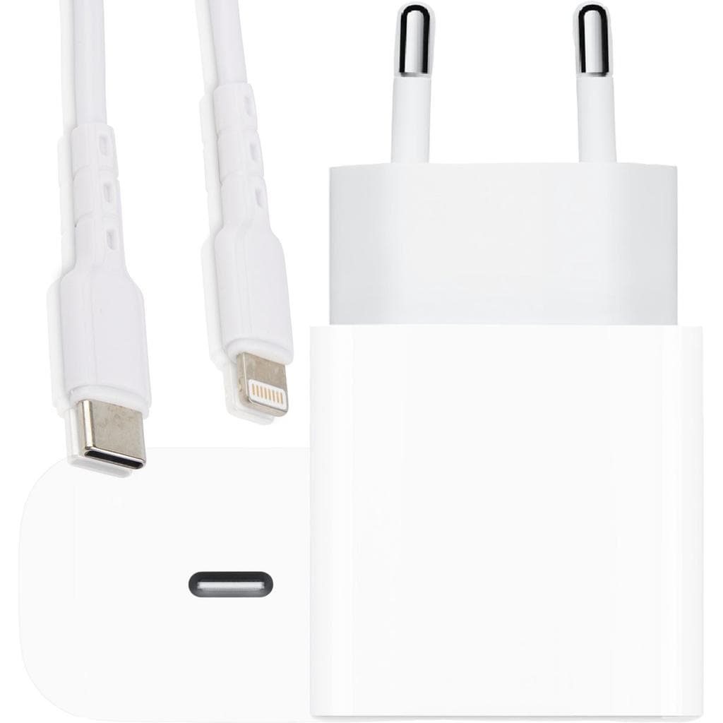 Câble et Prise Murale (USB-C + Lightning) 20W - WTK