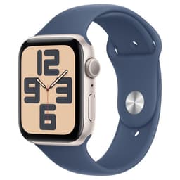 Apple Watch Series SE 2 (2022) GPS 40 mm - Aluminium Lumière stellaire - Bracelet sport Bleu