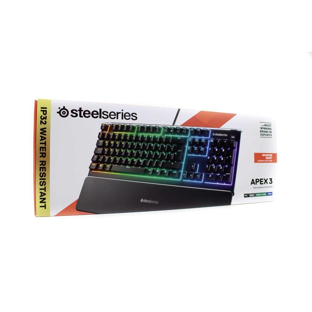 Clavier Steelseries QWERTY Anglais (US) rétroéclairé Apex 3
