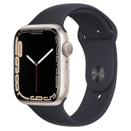 Apple Watch Series 7 (2021) GPS 45 mm - Aluminium Lumière stellaire - Bracelet sport Noir