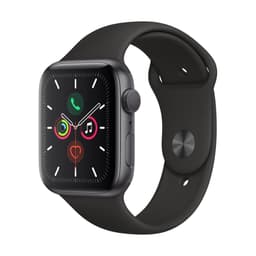Apple Watch Series 5 (2019) GPS + Cellular 44 mm - Aluminium Gris sidéral - Bracelet sport Noir