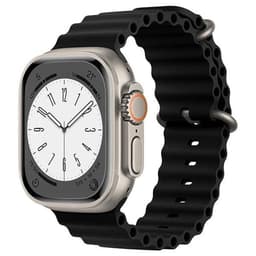 Apple Watch Ultra 2 (2023) GPS + Cellular 49 mm - Titane Titane naturel - Bracelet Océan Noir