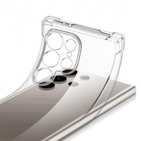 Coque Galaxy S24 Ultra et 2 écrans de protection - TPU - Transparent