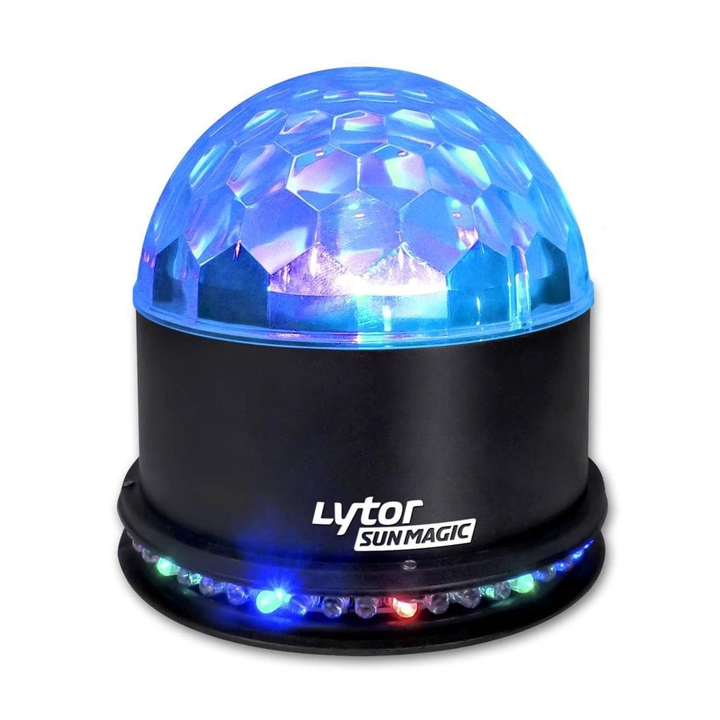 Éclairage Lytor Pack EFFET FIESTA 2 SUNMAGIC + 2 LED STROBE BLANC + effet OVNI LED RVB