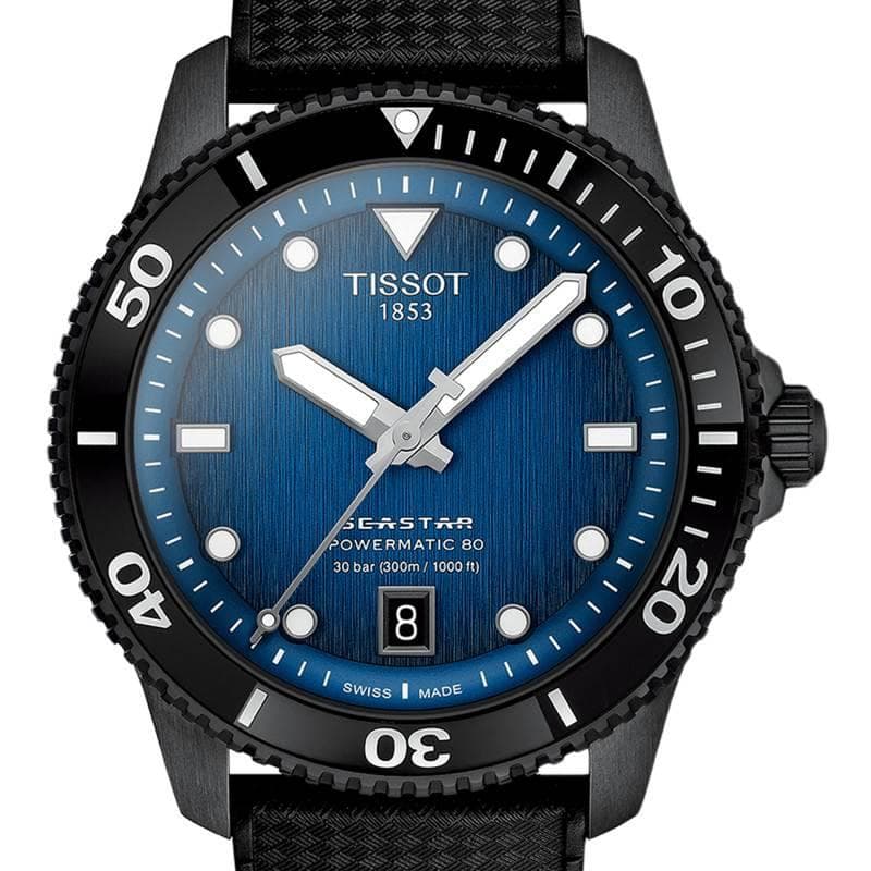 Montre Tissot Seastar 1000 Powermatic 80 silicium - Bleu