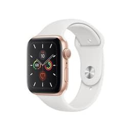 Apple Watch Series 6 (2020) GPS 44 mm - Aluminium Or - Bracelet sport Blanc
