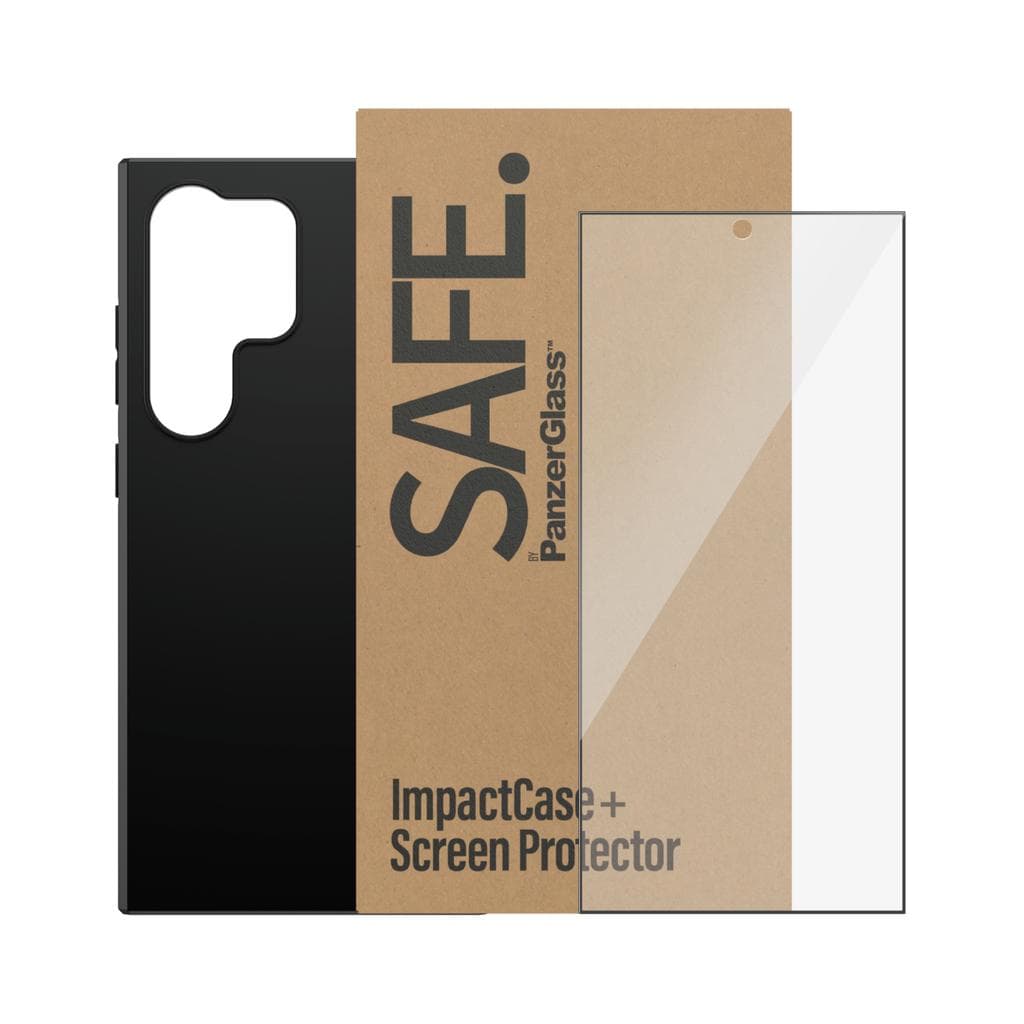 Coque Galaxy S24 Ultra et écran de protection - Silicone - Noir