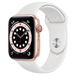 Apple Watch Series 5 (2019) GPS 44 mm - Aluminium Or - Bracelet sport Blanc