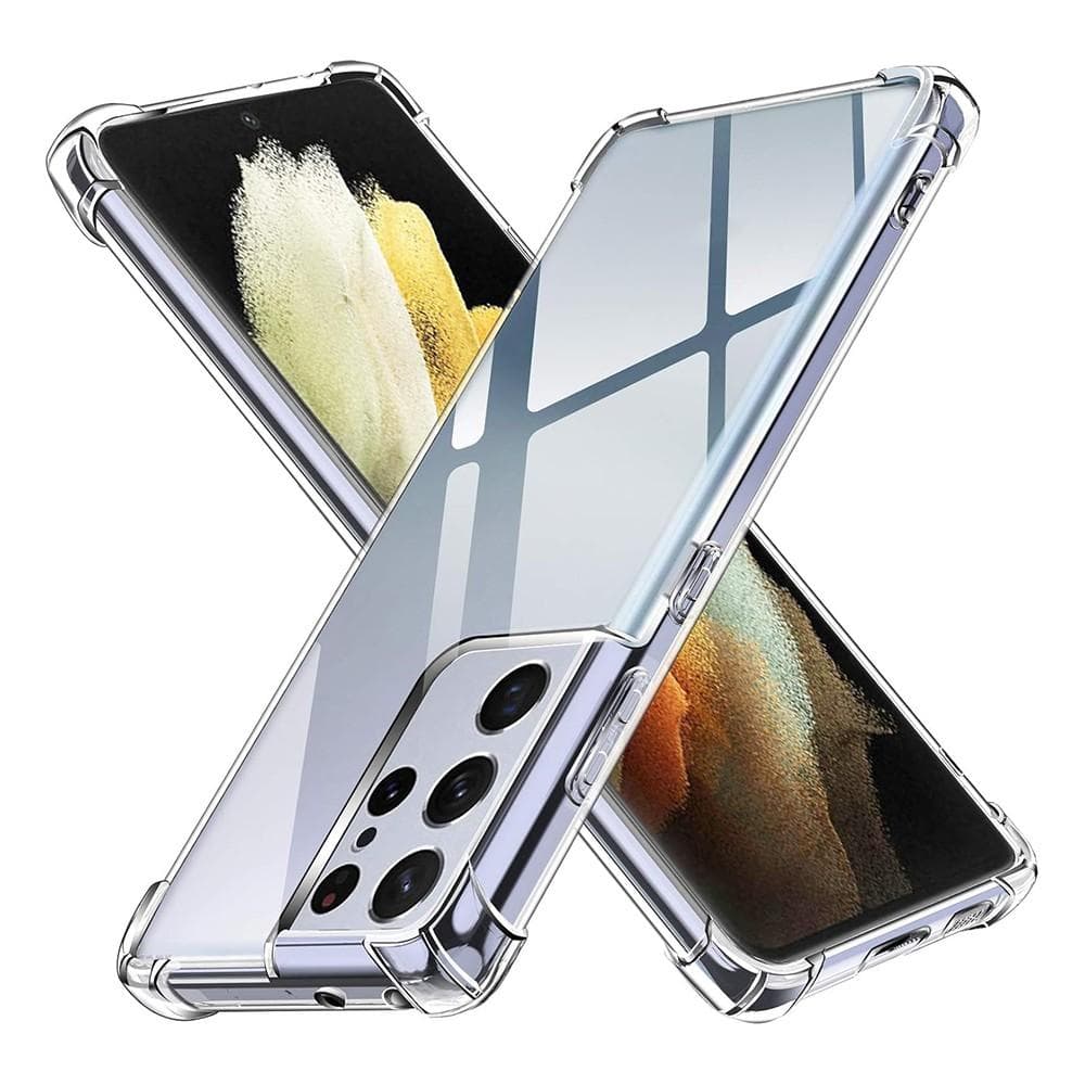 Coque Galaxy S21 Ultra 5G et 2 écrans de protection - TPU - Transparent