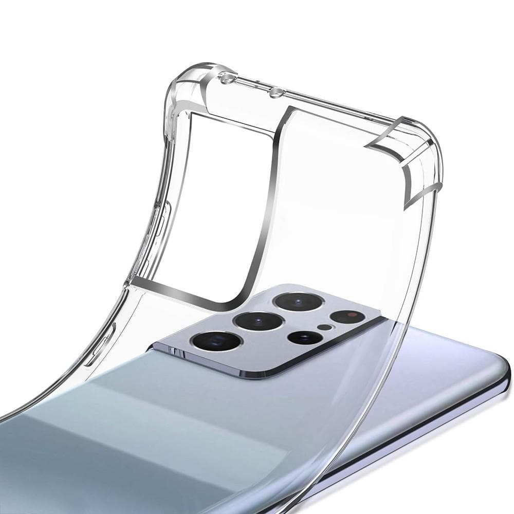 Coque Galaxy S21 Ultra 5G et 2 écrans de protection - TPU - Transparent