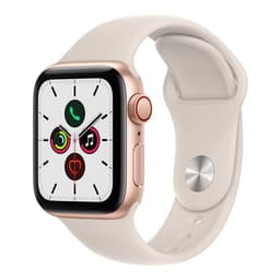 Apple Watch Series SE 1 (2020) GPS + Cellular 40 mm - Aluminium Or - Bracelet sport Lumière stellaire