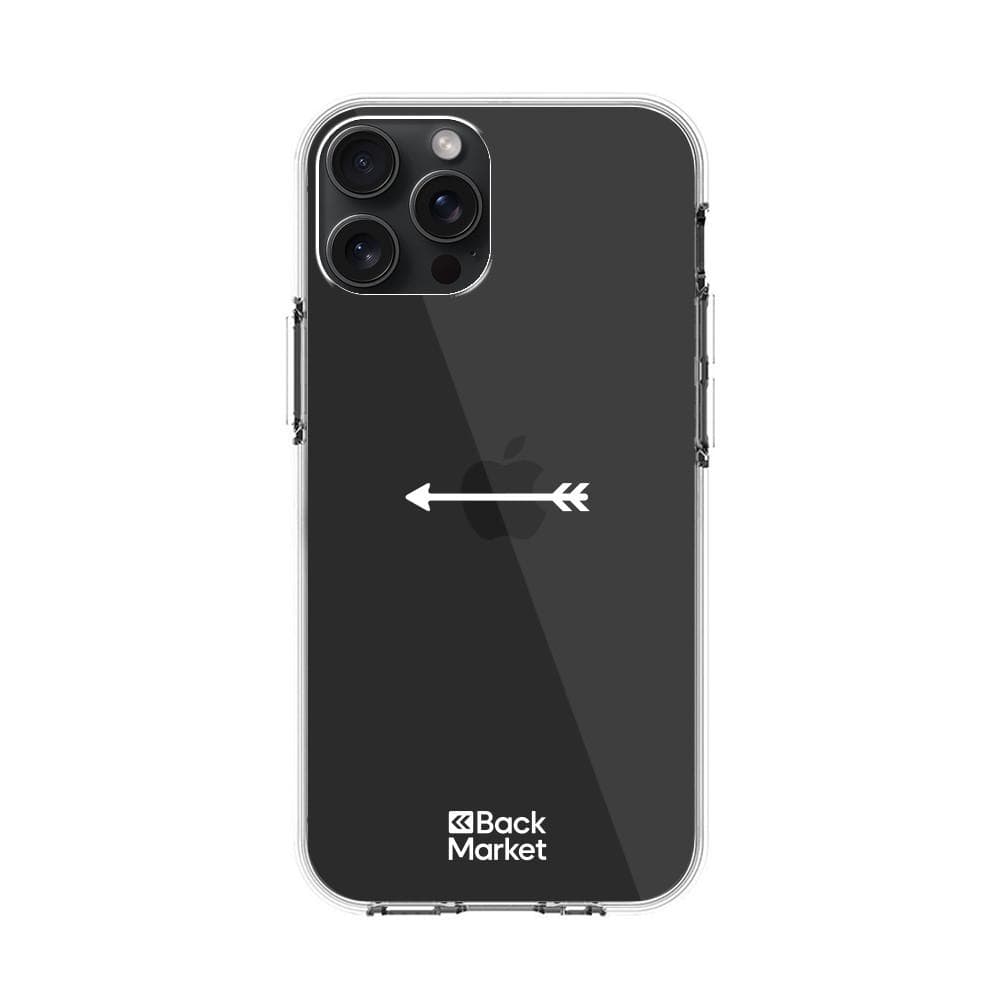 Coque Back Market iPhone 15 Pro et écran de protection - Plastique 60% recyclé - Transparent