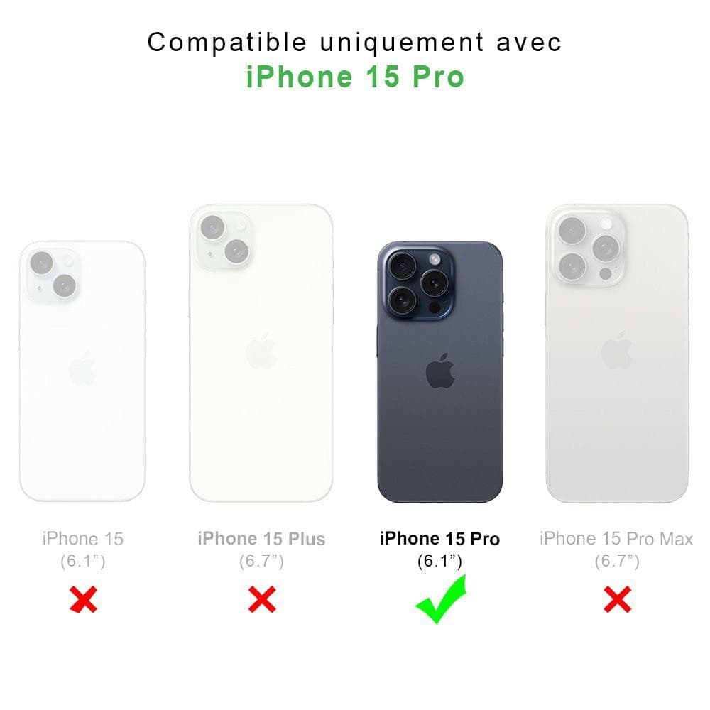 Coque Back Market iPhone 15 Pro et écran de protection - Plastique 60% recyclé - Transparent