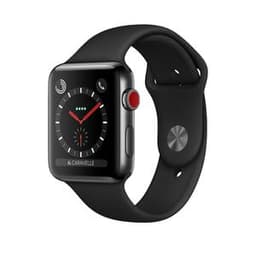 Apple Watch (Series 3) 2017 GPS 42 mm - Acier inoxydable Noir - Noir